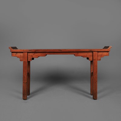 Lot 436 - CHINESE ELM ALTAR TABLE