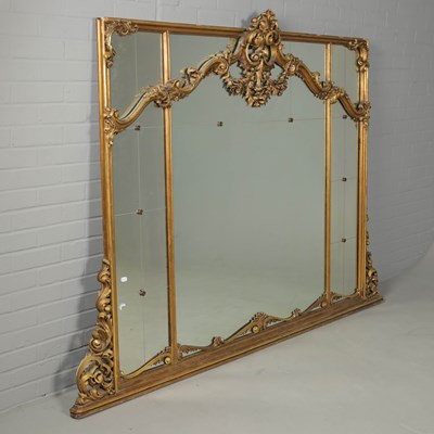 Lot 355 - OVERMANTEL MIRROR