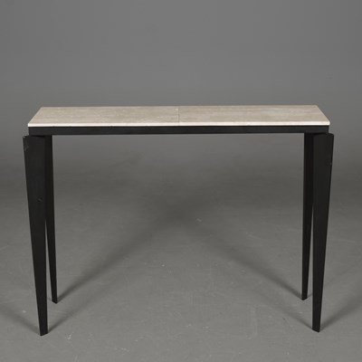 Lot 800 - CONSOLE TABLE, THE TRAVERTINE TOP