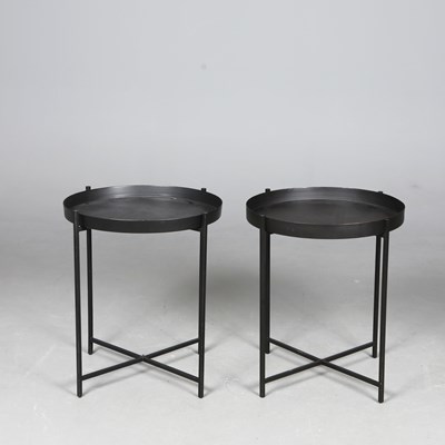 Lot 802 - TRAY TOPPED TABLES, A PAIR