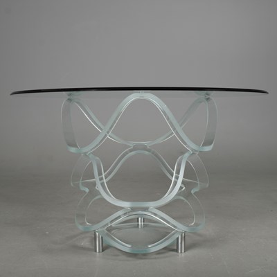 Lot 497 - REFLEX ANGELO NEOLITICO GLASS TABLE.