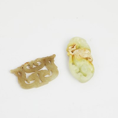 Lot 173 - TWO CHINESE CARVED JADES. (2)