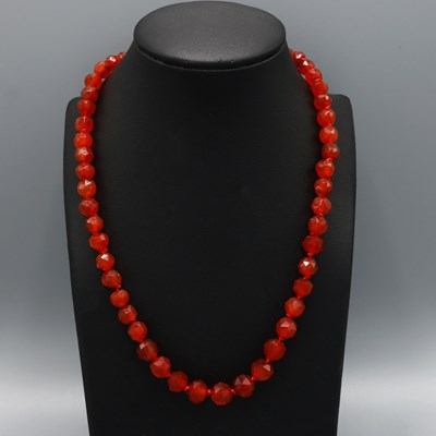 Lot 307 - TWO CARNELIAN CHOKER NECKLACES
