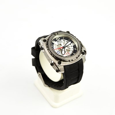 Lot 194 - AN ELINI BAROKAS DIVERS WRISTWATCH.