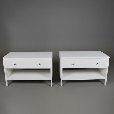 Lot 807 - SIDE TABLES, A PAIR, LARGE
