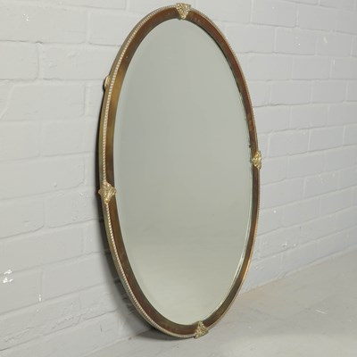 Lot 477 - EDWARDIAN BRASS WALL MIRROR