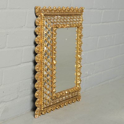 Lot 460 - SPANISH COLONIAL GILTWOOD WALL MIRROR