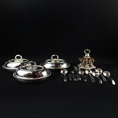 Lot 148 - A COLLECTION OF ASSORTED SILVER PLATED ITEMS