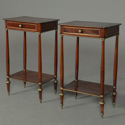 Lot 388 - LOUIS XVI STYLE SIDE TABLES (2)
