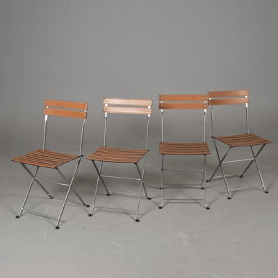 Lot 711 - ARRBEN MIMMA FOLDING CHAIRS, A SET OF 4