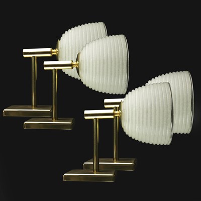 Lot 571 - MURANO GLASS WALL LIGHTS, A SET OF 4