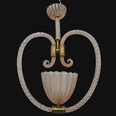 Lot 126 - MURANO GLASS CEILING PENDANT LIGHT