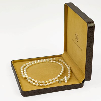 Lot 324 - COLEMAN DOUGLAS PEARLS, A SINGLE STRAND PEARL NECKLACE