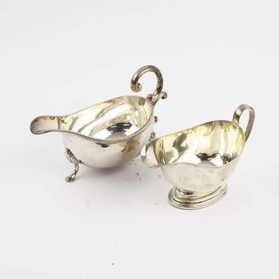 Lot 197 - TWO SILVER SAUCE BOATS