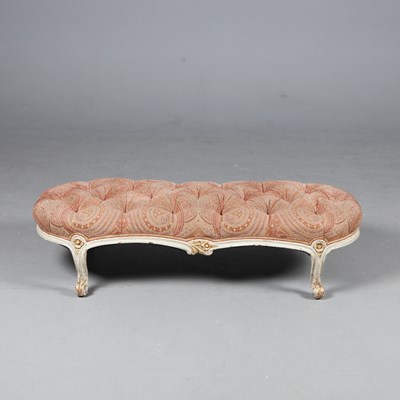 Lot 446 - 19TH CENTURY F RENCH PAINTED AND GILT HEIGHTENED SIDE STOOL