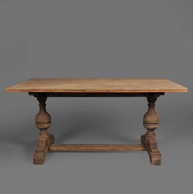 Lot 337 - JACOBEAN STYLE OAK REFECTORY TABLE