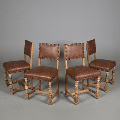Lot 397 - SET OF FOUR CROMWELLIAN STYLE DINING CHAIRS (4)