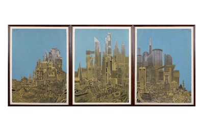 Lot 109 - JOHN ROSS ( American 1921-2017) TRIPTYCT LITHOGRAPHS, THREE