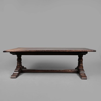 Lot 339 - 17TH CENTURY STYLE OAK REFECTORY TABLE