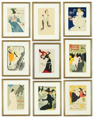 Lot 55 - AFTER TOULOUSE LAUTREC. A SET OF NINE LITHOGRAPHS.