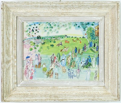 Lot 80 - AFTER RAOUL DUFY. ASCOT - PREPARING FOR THE START.