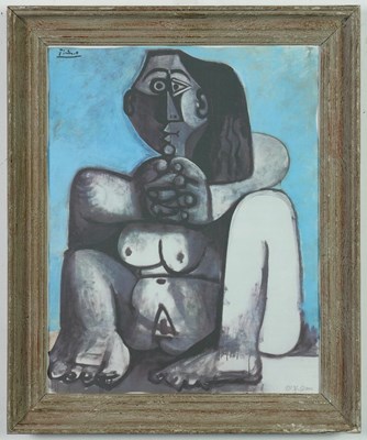 Lot 76 - AFTER PABLO PICASSO. SEATED NUDE.