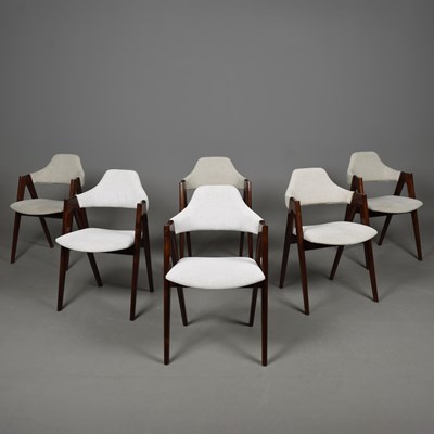 Lot 38 - SET OF SIX 1960s DANISH KAI KRISTIANSEN COMPASS DINING CHAIRS FOR SVA MOBLER