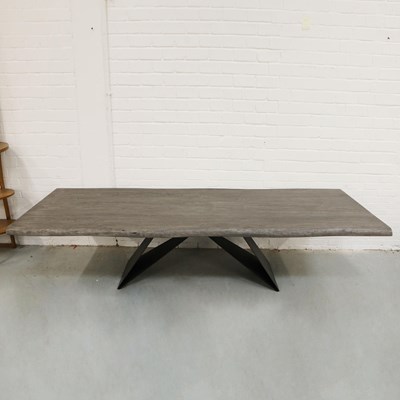 Lot 534 - ATTRIBUTED TO CREATION FURNITURE OLYMPUS LIVE EDGE DINING TABLE.