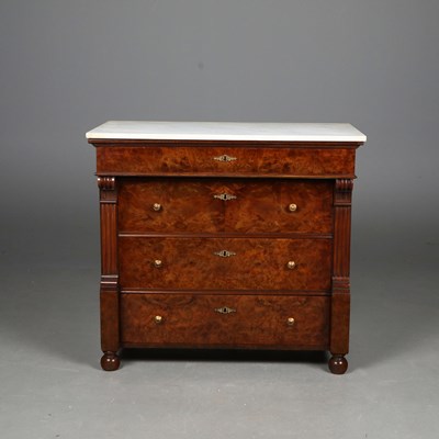 Lot 336 - 19TH CENTURY BURR WALNUT COMMODE.