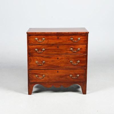 Lot 324 - GEORGE III MAHOGANY CHEST.