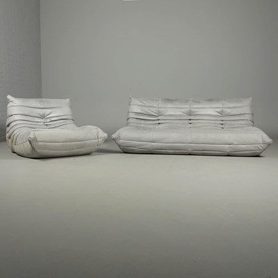 Lot 609 - AFTER MICHEL DUCAROY TOGO STYLE SOFA AND CHAIR (2).