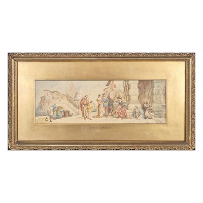 Lot 12 - 19TH CENTURY SCHOOL. A VENETIAN MINSTREL.