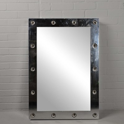 Lot 831 - LIGHT-UP WALL MIRROR WITH METAL FRAME.