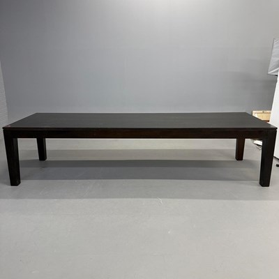 Lot 632 - LARGE WOODEN DINING TABLE.