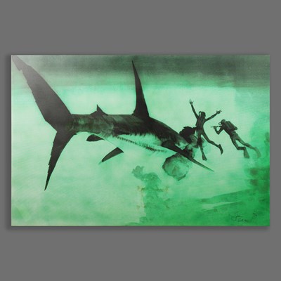 Lot 103 - STEPHEN GRIMES (1927-1988). SHARK GREEN.