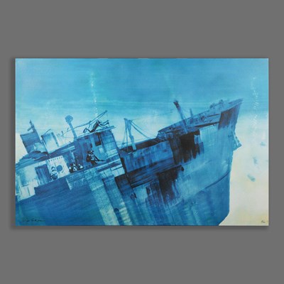Lot 100 - STEPHEN GRIMES (1927-1988). BOAT BLUE.