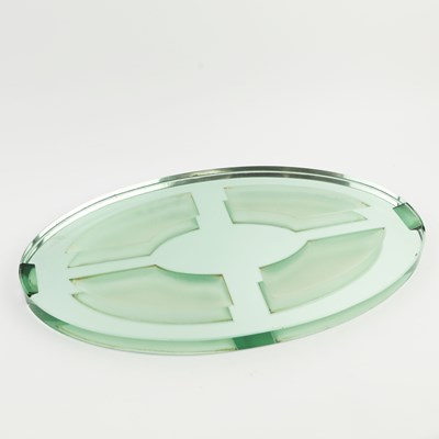 Lot 113 - JEAN LUCE (1895-1964) FRENCH ART DECO GLASS TABLE CENTER PIECE CIRCA 1930s