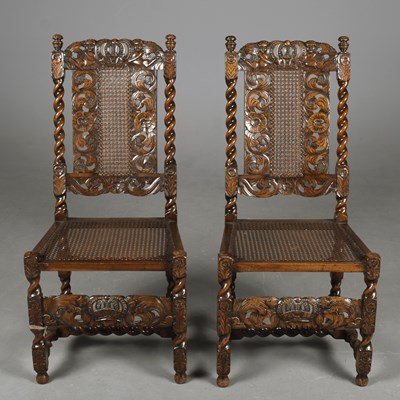 Lot 406 - SIDE CHAIRS, A PAIR