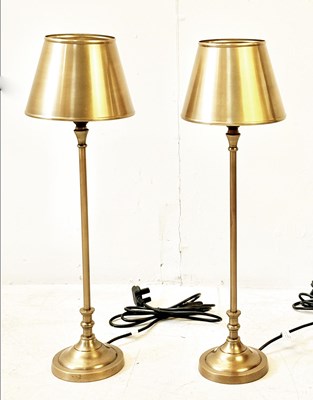 Lot 288 - PAIR OF GILT METAL TABLE LAMPS