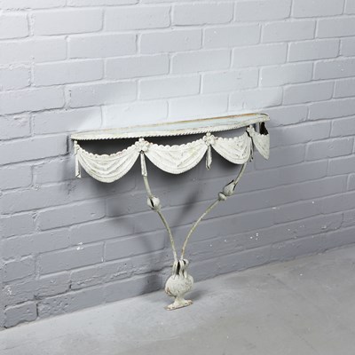 Lot 395 - ITALIAN TOLEWARE CONSOLE TABLE