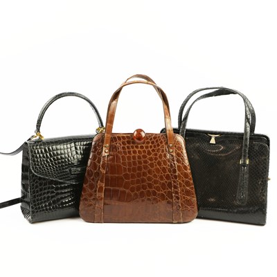 Lot 124 - THREE VARIOUS HANDBAGS