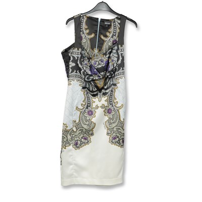 Lot 88 - JUST CAVALLI FLORAL PRINT SLEEVELESS DRESS - IT 46/ UK 18
