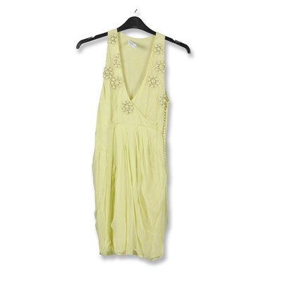 Lot 47 - CHRISTIAN DIOR 2008 JOHN GALLIANO LIME SILK MINI DRESS - UK 8