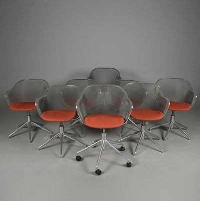 Lot 595 - B & B ITALIA LUTA CHAIRS, A SET OF 8