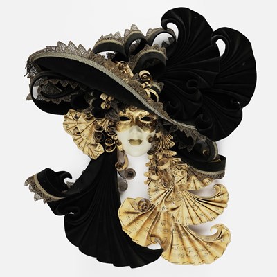 Lot 383 - VENETIAN JESTER WALL MASK
