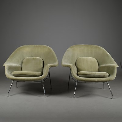 Lot 559 - KNOLL WOMB CHAIRS, A PAIR