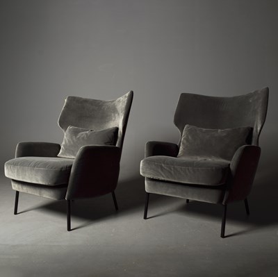 Lot 682 - ATTRIBUTED TO SITS ALEX ARMCHAIRS, A PAIR