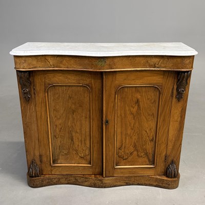 Lot 366 - SIDE CABINET, VICTORIAN WALNUT