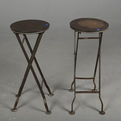 Lot 708 - FOLDING TABLES, A PAIR