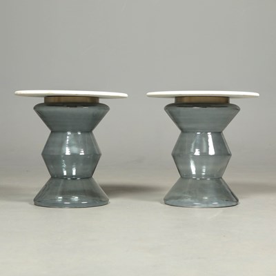 Lot 648 - SIDE TABLES, A PAIR